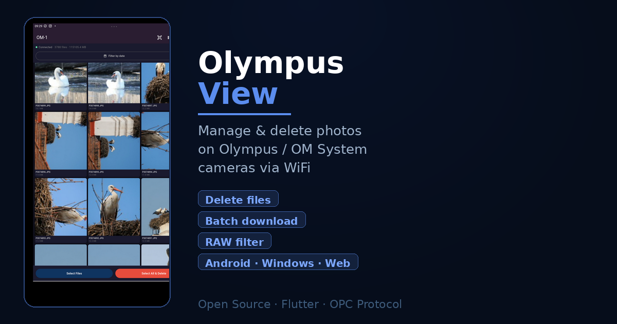 Olympus View — WiFi File Manager for Olympus & OM System | Delete ...